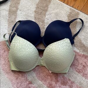 2 PINK Victoria's Secret Push Up Bras